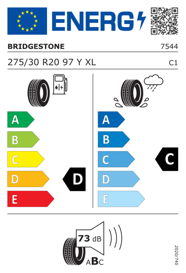 Bridgestone <br />Potenza RE050A <br />275/30YR20TLXL 97 Y Run Flat (BMW) – Image 2