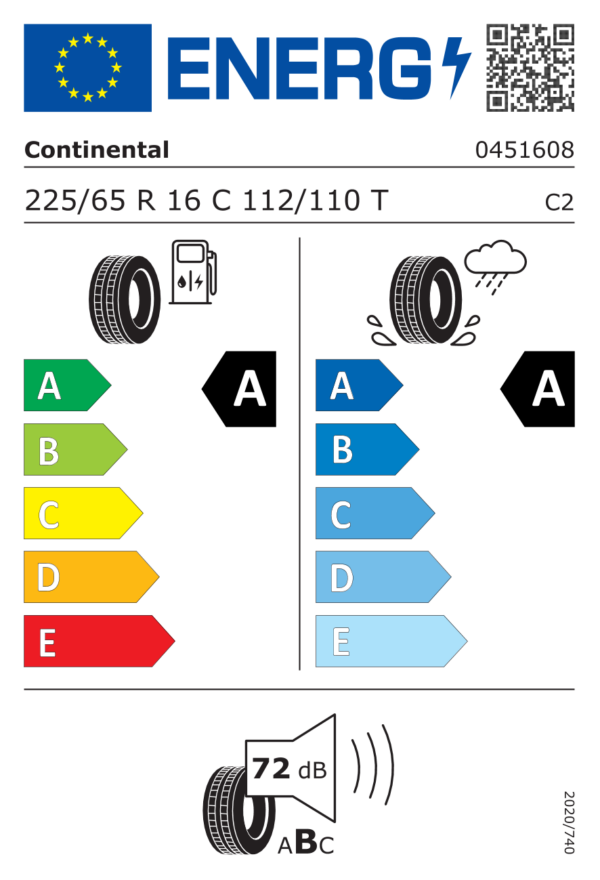 Continental <br />VanContact Eco <br />225/65R16CTL 112/110 T BSW – Image 2