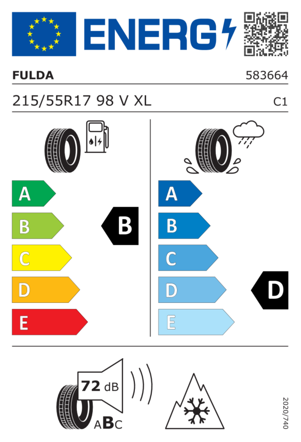 Fulda <br />Multicontrol <br />215/55VR17TLXL 98 V – Image 2