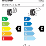 Étiquette UE du pneu Yokohama ES32 BluEarth-Es 185/55 R15 82H