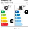 Étiquette UE 330486 pour Falken Ziex ZE310EC 215/70 R16 100H Falken Ziex ZE310EC 215/70 R16 100H - Image 2