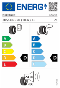 Étiquette européenne Michelin Pilot Sport CUP 2