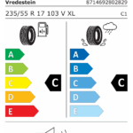 Étiquette UE du pneu Vredestein WINTRAC PRO+ 235/55 R17 103V XL