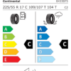 Étiquette UE 0453075 pour Continental VancoWinter 2 225/55 R17C 109/107T Continental VancoWinter 2 225/55 R17C 109/107T - Image 2