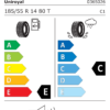 Étiquette UE 0365026 pour Uniroyal MS Plus 77 185/55 R14 80T Uniroyal MS Plus 77 185/55 R14 80T - Image 2