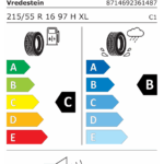 Étiquette UE du pneu Vredestein WINTRAC 215/55 R16 97H XL