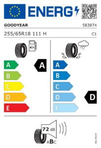 Étiquette européenne Goodyear Wrangler Territory HT