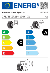 Étiquette européenne Kumho PS72 Ecsta Sport S
