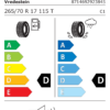 Étiquette UE 8714692923845 pour Vredestein Pinza AT 265/70 R17 115T Vredestein Pinza AT 265/70 R17 115T - Image 2