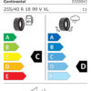 Étiquette UE du pneu Continental ContiWinterContact TS 830 P 255/40 R18 99V XL