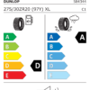Étiquette UE 584344 pour Dunlop Sport Maxx RT 2 275/30 R20 97Y XL Dunlop Sport Maxx RT 2 275/30 R20 97Y XL - Image 2