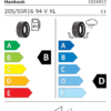 Étiquette UE 1034012 pour Hankook iON ST AS (IH61) 205/55 R16 94V XL Hankook iON ST AS (IH61) 205/55 R16 94V XL - Image 2