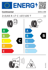 EU-Label Continental VanContact A/S Ultra