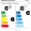 Étiquette UE 2349413 pour Kumho PS72 Ecsta Sport S 275/35 ZR20 102 XL FR Kumho PS72 Ecsta Sport S 275/35 ZR20 102ZR XL FR - Image 2