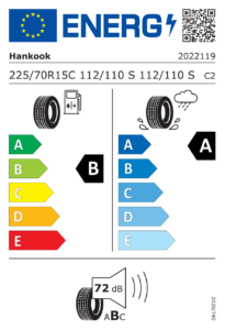 Étiquette européenne Hankook Vantra Transit (RA58)