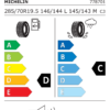 Étiquette UE 778701 pour Michelin X Multi D 285/70 R19.5 146/143L Michelin X Multi D 285/70 R19.5 146/143L - Image 2