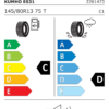 Étiquette UE 2261473 pour Kumho EcoWing ES31 145/80 R13 75T Kumho EcoWing ES31 145/80 R13 75T - Image 2