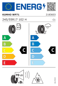 EU-Label Kumho WinterCraft WP71