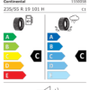 Étiquette UE 1550058 pour Continental CrossContact LX Sport 235/55 R19 101H EV Continental CrossContact LX Sport 235/55 R19 101H EV - Image 2