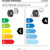 Étiquette UE 326008 pour Falken Eurowinter VAN.01 215/75 R16C 113R Falken Eurowinter VAN.01 215/75 R16C 113R - Image 2