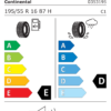 Étiquette UE 0353195 pour Continental ContiWinterContact TS 830 P 195/55 R16 87H Runflat Continental ContiWinterContact TS 830 P 195/55 R16 87H Runflat - Image 2
