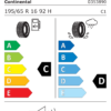 Étiquette UE 0353890 pour Continental WinterContact TS 830 195/65 R16 92H Continental WinterContact TS 830 195/65 R16 92H - Image 2