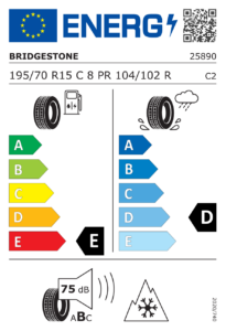 EU-Label Bridgestone Blizzak W995
