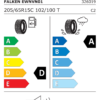 Étiquette UE 326019 pour Falken Eurowinter VAN.01 205/65 R16C 102/100T Falken Eurowinter VAN.01 205/65 R16C 102/100T - Image 2