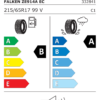Étiquette UE 332841 pour Falken Ziex ZE914AEC AO 215/65 R17 99V Falken Ziex ZE914AEC AO 215/65 R17 99V - Image 2
