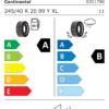 Étiquette UE 0311790 pour Continental EcoContact 6 245/40 R20 99Y XL Continental EcoContact 6 245/40 R20 99Y XL - Image 2