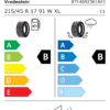 Étiquette UE 8714692361845 pour Vredestein Ultrac 215/45 R17 91W XL Vredestein Ultrac 215/45 R17 91W XL - Image 2