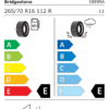 Étiquette UE 18899 pour Bridgestone Blizzak DM-V3 265/70 R16 112R Bridgestone Blizzak DM-V3 265/70 R16 112R - Image 2