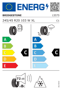 Étiquette européenne Bridgestone Blizzak LM-001
