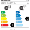 Étiquette UE 7528 pour Bridgestone Blizzak LM-25 185/55 R16 87T XL Bridgestone Blizzak LM-25 185/55 R16 87T XL - Image 2