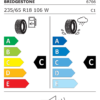 Étiquette UE du pneu Bridgestone Dueler H/P Sport 235/65 R18 106W