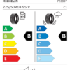 Étiquette UE 722097 pour Michelin CrossClimate 3 225/50 R18 95V Étiquette UE du pneu Michelin CrossClimate 3 225/50 R18 95V