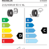 Étiquette UE 670009 pour Michelin Pilot Alpin PA4 215/45 R18 93V XL Michelin Pilot Alpin PA4 215/45 R18 93V XL - Image 2