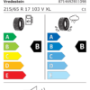 Étiquette UE 8714692811098 pour Vredestein Quatrac Pro+ 215/65 R17 103V XL Vredestein Quatrac Pro+ 215/65 R17 103V XL - Image 2