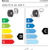 Étiquette UE 1535049 pour Barum Bravuris 4x4 225/75 R16 104T Barum Bravuris 4x4 225/75 R16 104T - Image 2
