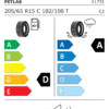 Étiquette UE 41731 pour Petlas Full Power PT825+ 205/65 R15C 102T Petlas Full Power PT825+ 205/65 R15C 102T - Image 2