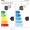 Étiquette UE 579179 pour Sava All Weather 215/65 R16 98H Goodyear UltraGrip Performance 3 255/35 R21 98V XL EV - Image 2