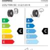 Étiquette UE 725520 pour Cooper Cooper Summer Van 225/70 R15C 112/110R EV Cooper Cooper Summer Van 225/70 R15C 112/110R EV - Image 2