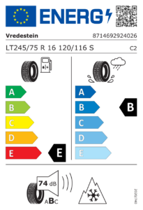 EU-Label Vredestein Pinza AT