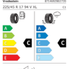 Étiquette UE 8714692802720 pour Vredestein Wintrac Pro+ 225/45 R17 94V XL Vredestein Wintrac Pro+ 225/45 R17 94V XL - Image 2