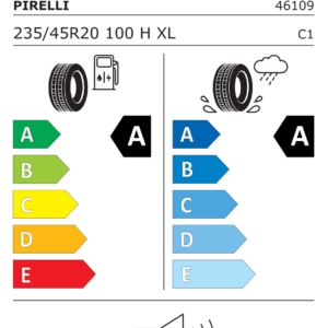 Étiquette UE 4610900 pour Pirelli Cinturato P7 (P7C2) 235/45 R20 100H XL Pneumatico Pirelli Cinturato P7 (P7C2) 235/45 R20 100H XL