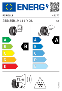 Étiquette européenne Pirelli Scorpion All Season SF3