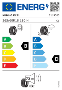 Étiquette européenne Kumho Eco Solus KL21