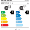 Étiquette UE 356207 pour Falken Ziex ZE310EC 205/55 R16 91V Falken Ziex ZE310EC 205/55 R16 91V - Image 2