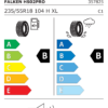Étiquette UE 357825 pour Falken Eurowinter HS02PRO 235/55 R18 104H XL Falken Eurowinter HS02PRO 235/55 R18 104H XL - Image 2