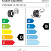 Étiquette UE 357101 pour Falken Euroall Season AS220PRO 225/40 R19 93W XL Falken Euroall Season AS220PRO 225/40 R19 93W XL - Image 2